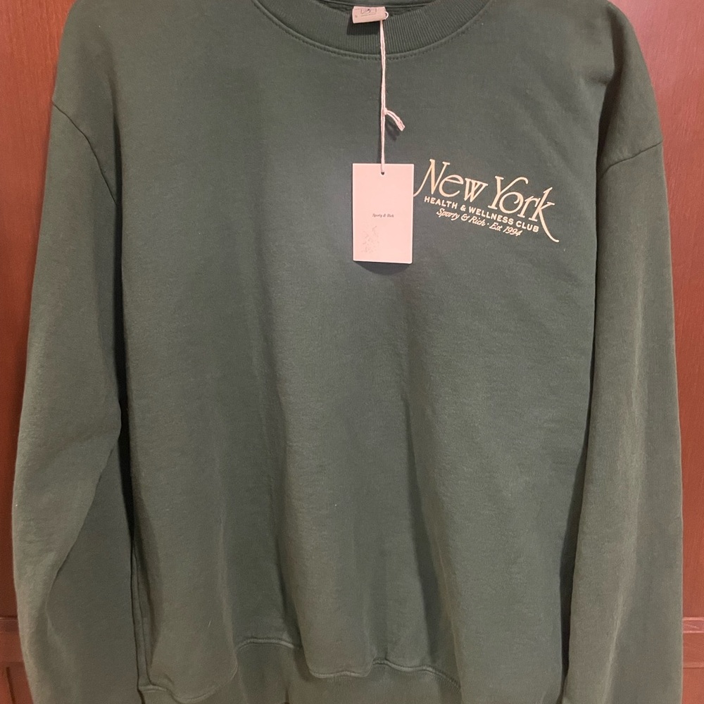 Sporty & Rich Forest Green Crewneck Sweater